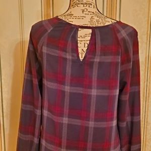 The Limited plaid long sleeve blouse